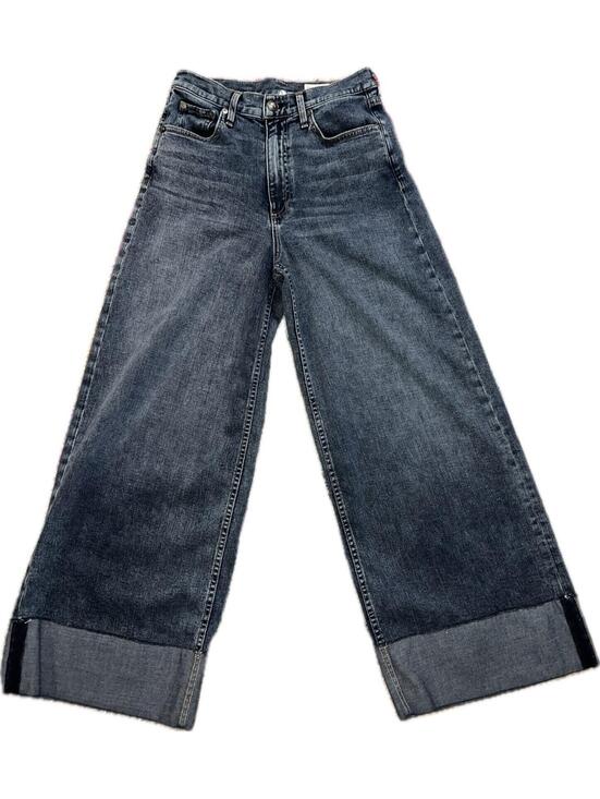 rag & bone Denim - Rag and Bone Women’s Sofie High Rise Ankle Ultra Wide Cuff Jeans 28 Leland Blue